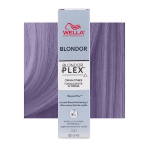 Wella Blondor Plex Cream Toner Ultra Cool Booster /86 - мягкий тонирующий крем после блондирования, 60 мл.