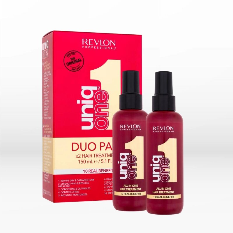 Revlon Uniq ONE All in One Treatment Classic DUO Pack - несмываемая маска-спрей Ревлон, 2*150 мл. от компании Интернет-магазин "Well-cosmetics" - фото 1