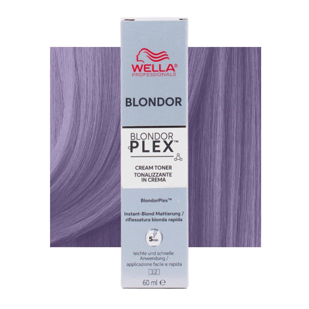 Wella Blondor Plex Cream Toner Ultra Cool Booster /86  - мягкий тонирующий крем после блондирования, 60 мл. от компании Интернет-магазин "Well-cosmetics" - фото 1