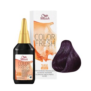 Wella Color Fresh 3/66 Intense Violet Dark Brown - безаммиачный полустойкий краситель, 75 мл.