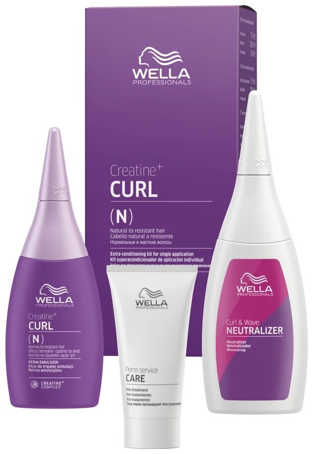 Wella Creatine+ Curl (N) Hair Kit - набор для химической завивки для нормальных волос. от компании Интернет-магазин "Well-cosmetics" - фото 1