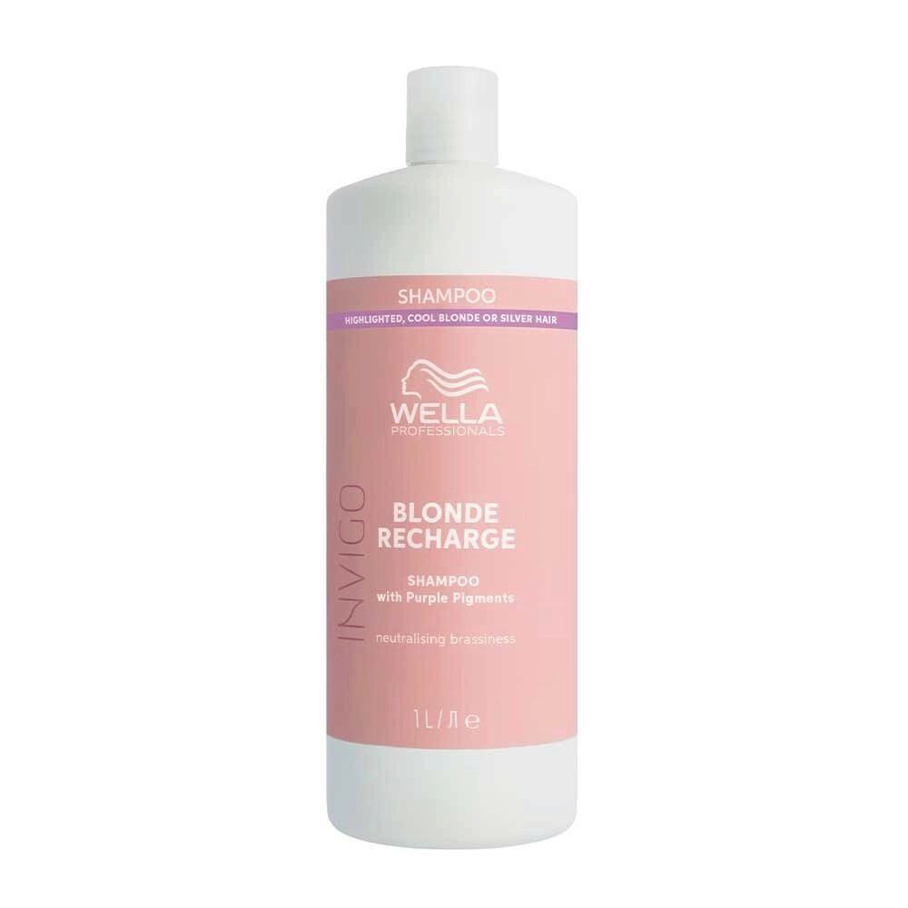 Wella Invigo Blonde Recharge Cool Neutralizing Shampoo - шампунь против желтизны мелированых волос, 1000 мл. от компании Интернет-магазин "Well-cosmetics" - фото 1