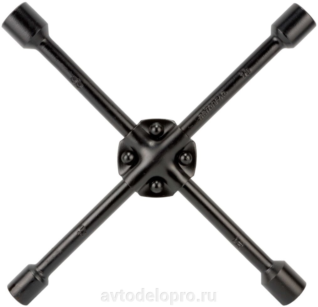 Ключ баллонный-крест (17*19*21*1/2")(черн. лак, усиленный)(АвтоDело) 30811 от компании АВТОДЕЛО Инструмент - фото 1