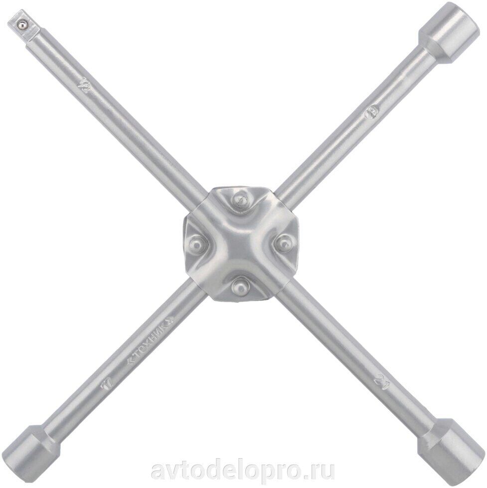 Ключ баллонный-крест (17*19*21*1/2")(усиленный) 380мм (ТЕХНИК) от компании АВТОДЕЛО Инструмент - фото 1
