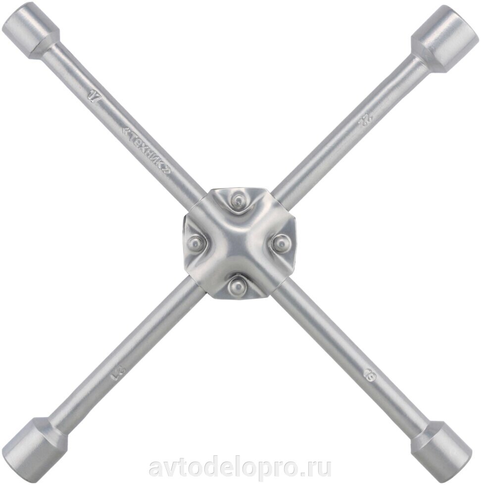 Ключ баллонный-крест (17*19*21*22)(усиленный) 380мм (ТЕХНИК) от компании АВТОДЕЛО Инструмент - фото 1