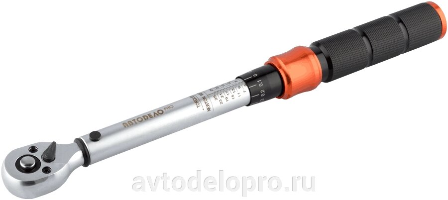 Ключ динамометр. предельный правая-левая резьба 3/8" (5-25Nм; 280mm) АвтоDело PRO 40339 от компании АВТОДЕЛО Инструмент - фото 1