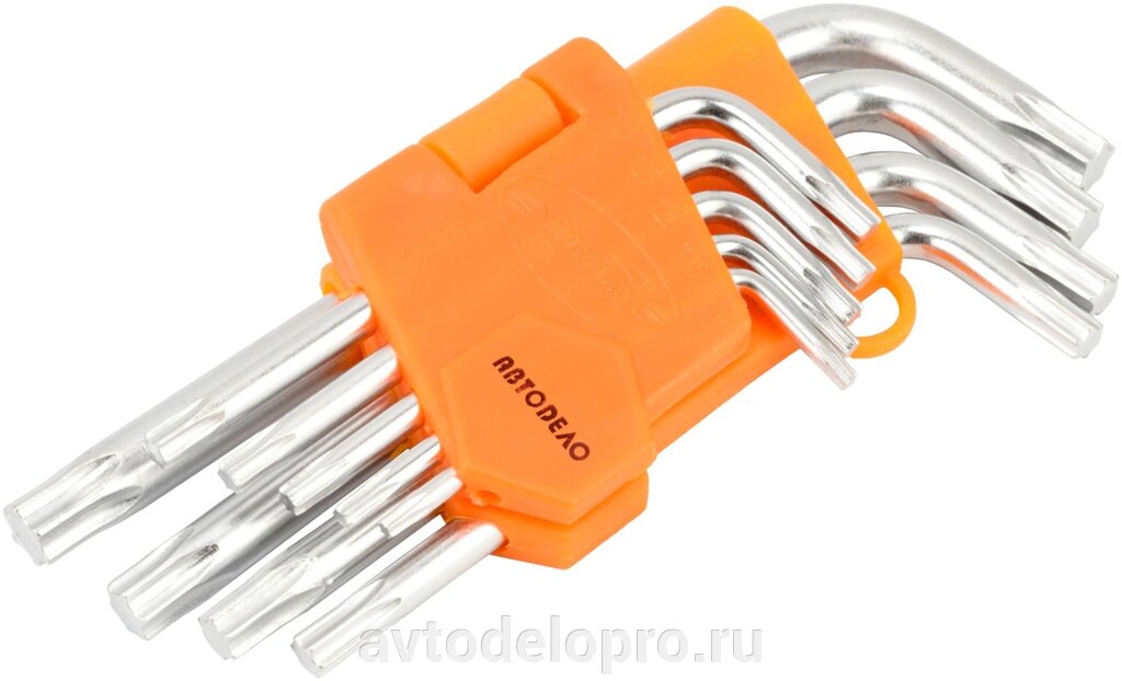 Набор Г-обр. TORX 9ч (T10-T50; CR-V; укороченные) АвтоDело (39153) от компании АВТОДЕЛО Инструмент - фото 1