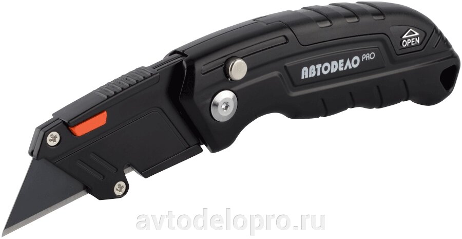 Нож с трапециевидным лезвием 19 мм складной АвтоDело PRO (45920) от компании АВТОДЕЛО Инструмент - фото 1