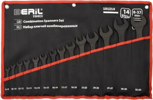 Набор комбиниров. ключей 14шт.(8-32мм)(в сумке) BERIL 101214
