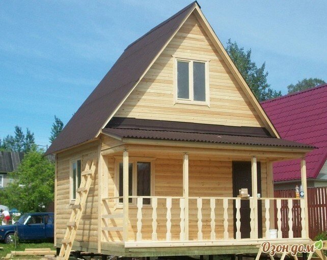 Деревянный дом строительство под ключ 5*5 м от компании АртУют - строительство каркасных домов, бань и бытовок в Ярославле - фото 1