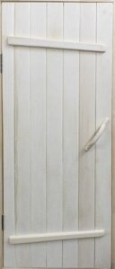 Входные деревянные двери хвоя с клином ДКл 700х1700 для бани
