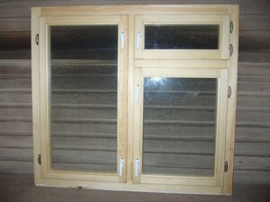 Окна для веранды и террасы деревянное из массива сосны 1*1 метр