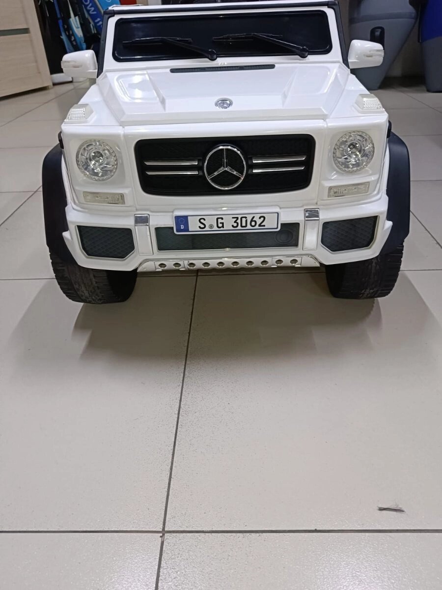 Детский электромобиль Джип Mercedes G650 Ultra New белый от компании GlobalDrive - фото 1