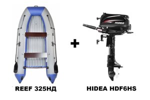 Лодка пвх REEF 325нд + 4х-тактный лодочный мотор HIDEA HDF6hs
