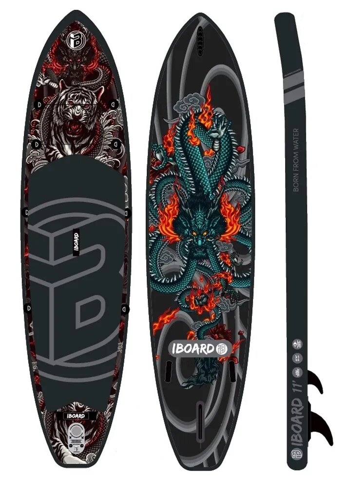 Надувная доска для sup-бординга IBOARD 11' Fury 2023 от компании GlobalDrive - фото 1