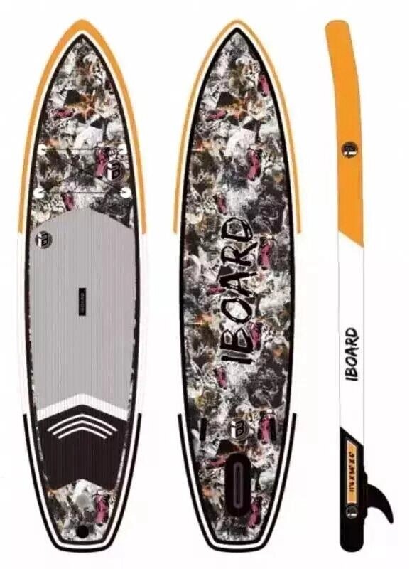 Надувная доска для SUP-бординга IBOARD Pro 11'6 Tiger Black от компании GlobalDrive - фото 1