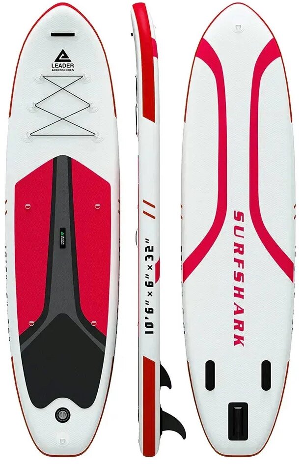 Надувная доска для SUP-бординга LEADER ACCESSORIES SURFSHARK 10.6 от компании GlobalDrive - фото 1