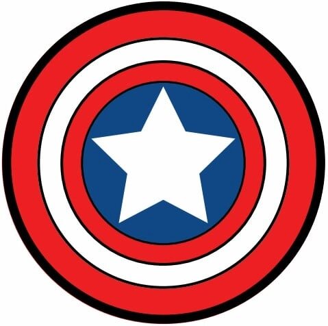 Наклейка для детского электромобиля Капитан Америка