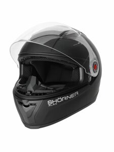 Шлем мото закрытый SHORNER FP907 черный матовый