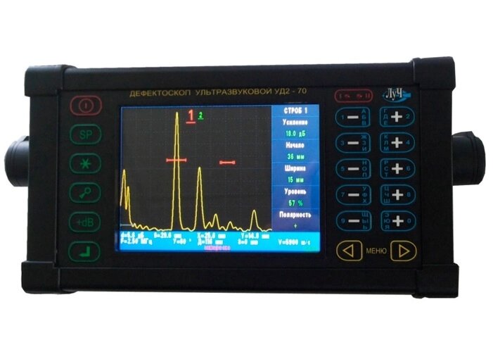 Дефектоскопы ЛУЧ НПК Ультразвуковой дефектоскоп УД2-70 металлический корпус от компании ООО ТК «Олдис» - фото 1