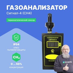 Газоанализаторы Сигнал-4 Промприбор-Р Сигнал-4 (CH4) Газоанализатор (Термокаталитический) (С поверкой)