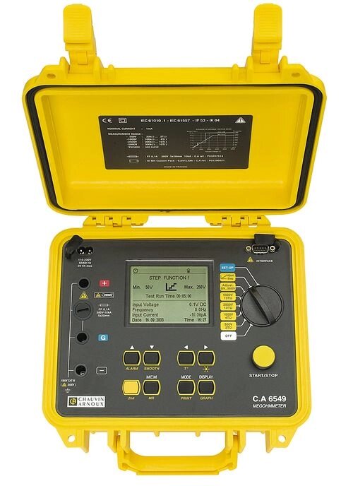 Измерители сопротивления электроизоляции (мегаомметры) Chauvin Arnoux CA6549 (до 15 кВ) Измеритель сопротивления от компании ООО ТК «Олдис» - фото 1
