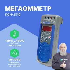 Измерители сопротивления электроизоляции (мегаомметры) Радио-Сервис ПСИ‐2510 Мегаомметр (С поверкой)