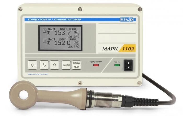 Кондуктометры Взор Кондуктометр-концентратомер МАРК-1102 с блоком датчика БД-1102/1 от компании ООО ТК «Олдис» - фото 1