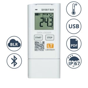 Логгеры Librotech SX100-T BLR Измеритель-регистратор (логгер) температуры (Bluetooth Long Range) (Без поверки)