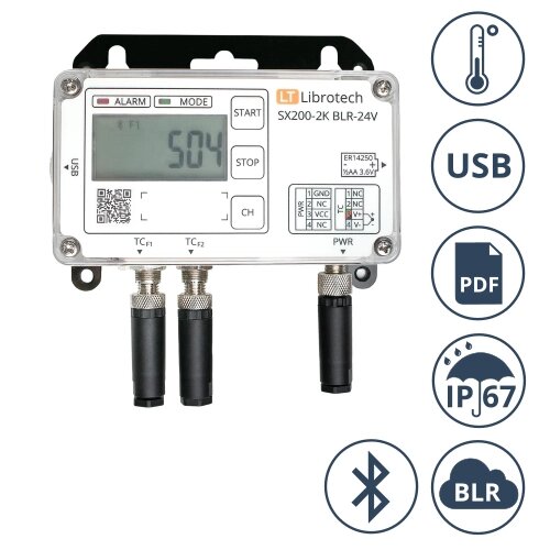 Логгеры Librotech SX200-2K BLR-24V Измеритель-регистратор (логгер) температуры (Без поверки) от компании ООО ТК «Олдис» - фото 1