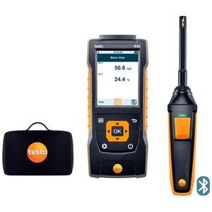 Многофункциональные приборы Testo testo 440 Комплект с Bluetooth зондом влажности и температуры (0636 9731) и кейсом