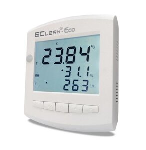 Термогигрометры Рэлсиб НПП EClerk-Eco-RHTQ-0-0-0 Измеритель-сигнализатор температуры, влажности и уровня освещенности
