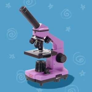Учебные микроскопы МИКРОМЕД Микроскоп школьный Эврика 40х-400х в кейсе (аметист)