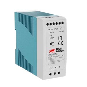 MDR-100-12 - Блок питания Prompower MDR в пластиковом корпусе