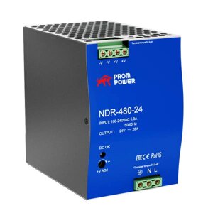 NDR-480-24 - Блок питания Prompower NDR в металлическом корпусе