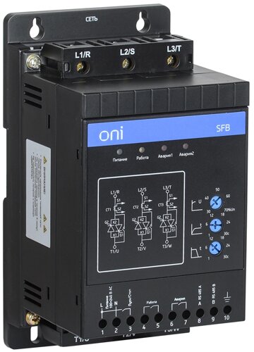 Устройство плавного пуска SFB 3Ф 380В 0,75кВт 1,5A Uупр 24В Modbus с выкл. ONI