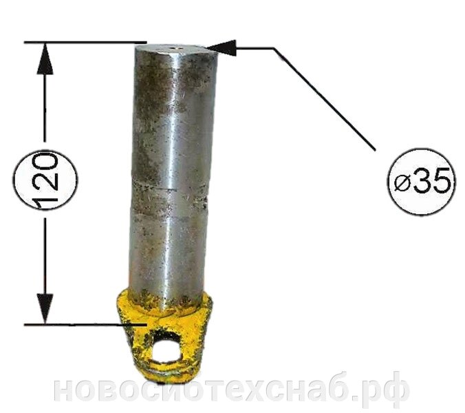 Палец  для погрузчика 35х120 от компании НовосибТехСнаб - фото 1