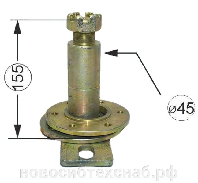 Палец полурам, 45*155мм, резьба 30 мм от компании НовосибТехСнаб - фото 1