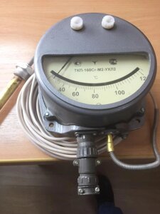Термометр манометрический регул-й ТКП160Сг-М2, 0-120 град, 10м, 160мм ( в силовых маслянных трансформаторах температур.)