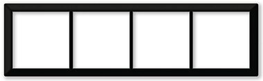 Четырехпостовая рамка черная матовая CGSS "Практика" PL-P104-BCM от компании Тепларм - Теплый пол, Греющий кабель, Системы обогрева - фото 1