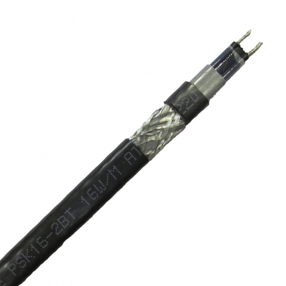 Греющий кабель 10 м. пог. 16 Вт/м для труб PSK 16-2 ВТ экранированный саморегулирующий от компании Тепларм - Теплый пол, Греющий кабель, Системы обогрева - фото 1
