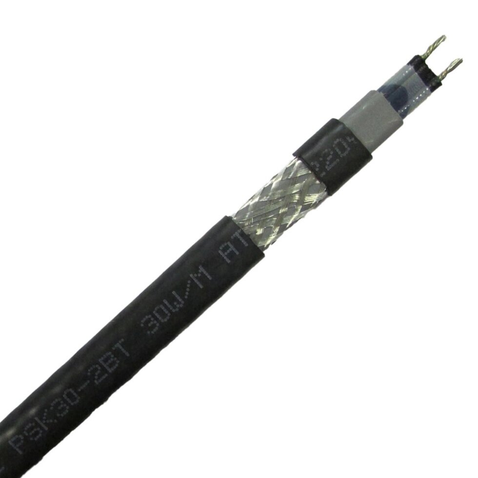 Греющий кабель 100 м. пог. 30 Вт/м для кровли PSK 30-2 ВТ саморегулирующий экранированный от компании Тепларм - Теплый пол, Греющий кабель, Системы обогрева - фото 1