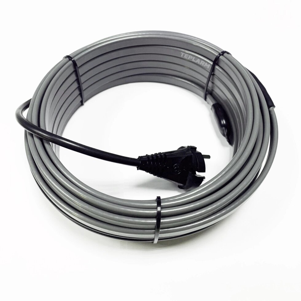 Греющий кабель 65 м 1040 для обогрева труб саморегулирующийся с вилкой от компании Тепларм - Теплый пол, Греющий кабель, Системы обогрева - фото 1