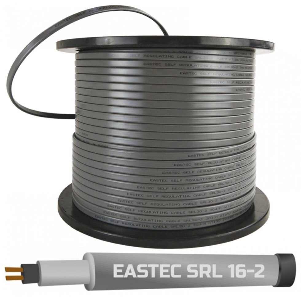 Греющий кабель Eastec SRL 16-2 самрег для обогрева труб, 16 Вт от компании Тепларм - Теплый пол, Греющий кабель, Системы обогрева - фото 1