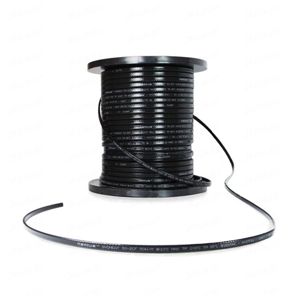 Греющий кабель с хим защитой Heatus Svoheat 50-2CF, 50 Вт/м. пог саморегулирующий от компании Тепларм - Теплый пол, Греющий кабель, Системы обогрева - фото 1