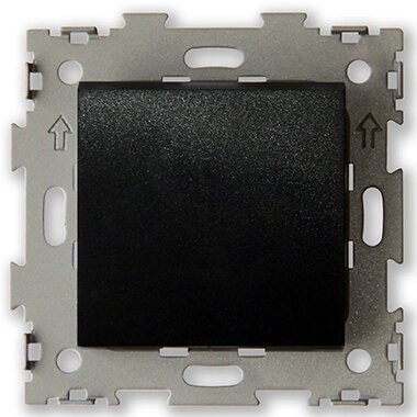 Одноклавишный выключатель черный CGSS "Эстетика" GL-W101-BCM от компании Тепларм - Теплый пол, Греющий кабель, Системы обогрева - фото 1
