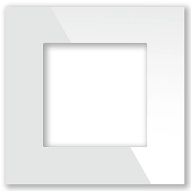 Однопостовая рамка стеклянная белая "Эстетика" GL-P101-WCG от компании Тепларм - Теплый пол, Греющий кабель, Системы обогрева - фото 1