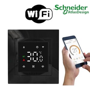 Терморегулятор x1s. F22 WiFi Black черный в рамки + управление со смартфона