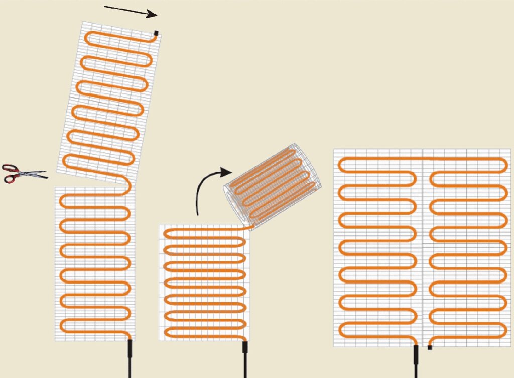 Схема укладки теплого пола электрического под плитку