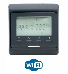 Терморегулятор Wi-Fi E 51 программируемый с датчиком воздуха черный в Санкт-Петербурге от компании Тепларм - Теплый пол, Греющий кабель, Системы обогрева